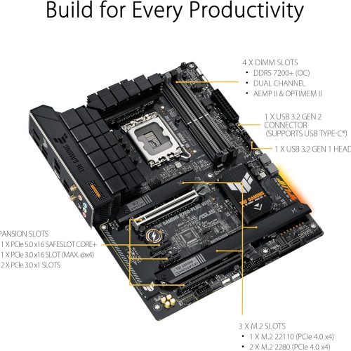 Carte mère ASUS TUF GAMING B760-PLUS WIFI (13e et 12e génération) LGA 1700 ATX – Image 3