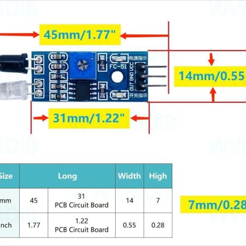 Capteurs infrarouges IR Module photoélectrique réfléchissant à 3 fils pour Arduino – Image 4