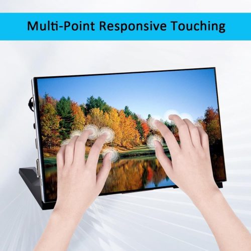 Écran tactile 7 pouces sans fil Raspberry Pi à double haut-parleur sans lecteur Petit moniteur FHD 1024 × 600 IPS Écran d'affichage HDMI portable pour Raspberry Pi 4b 3b+ Pi 4 3 2 Modèle B Windows – Image 3