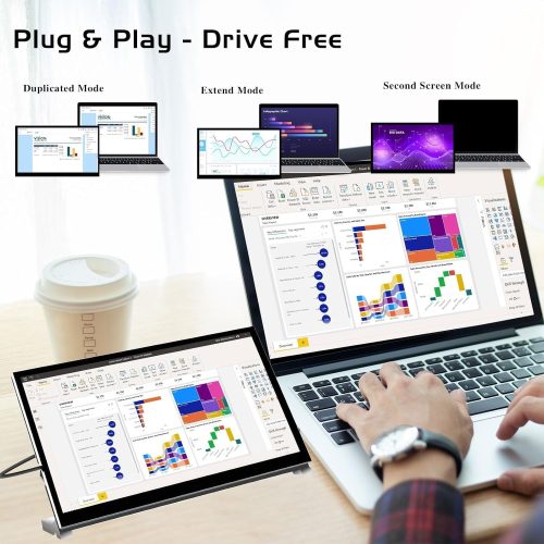 Écran tactile 7 pouces sans fil Raspberry Pi à double haut-parleur sans lecteur Petit moniteur FHD 1024 × 600 IPS Écran d'affichage HDMI portable pour Raspberry Pi 4b 3b+ Pi 4 3 2 Modèle B Windows – Image 7