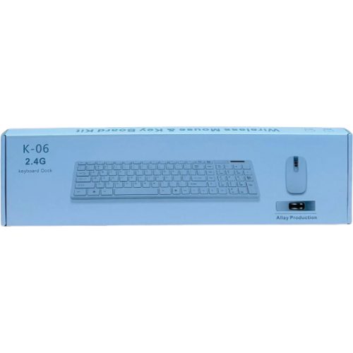 2.4G CLAVIER ORDINATEUR SANS FIL K-06 BLANC – Image 2