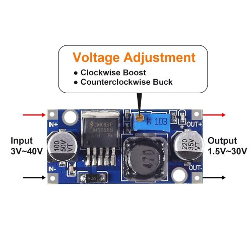 convertisseurs de puissance LM2596, module abaisseur de tension CC vers CC, – Image 3
