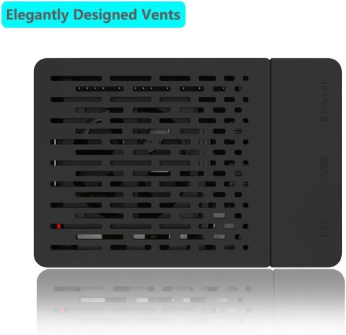 Boîtier ABS pour Raspberry Pi 4 avec ventilateur, dissipateur thermique et couvercle supérieur amovible pour Pi 4 modèle B/4B – Image 4