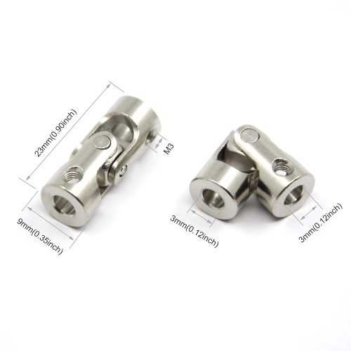 Accouplement d'arbre à cardan universel de 3 mm à 3 mm pour moteur – Image 3