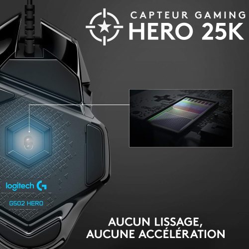 LOGITECH SOURIS USB FILAIRE G502 HERO ORIGINAL – Image 9