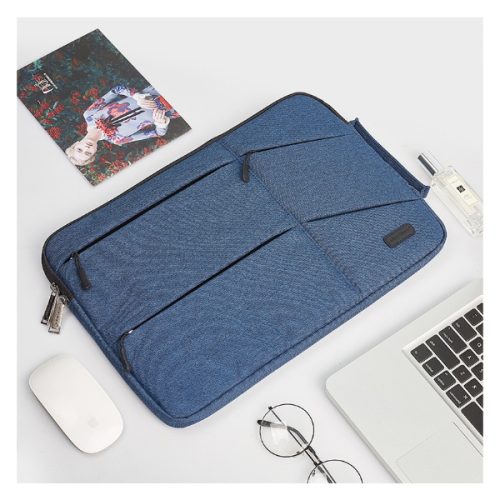 SHENGBEIER SAC ORDINATEUR PORTABLE 801 / 13" - 14" - 15" NOIR/GRIS/BLEU – Image 3