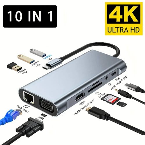 ADAPTER TYPE-C TO HDTV 10 IN 1 / RS-TCHD10IN1