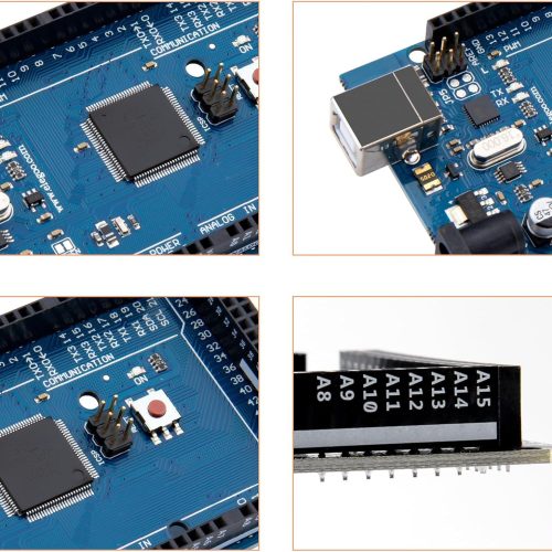 Alternative view of Carte MEGA R3 avec ATmega 2560 et câble USB, compatible avec les projets Arduino IDE