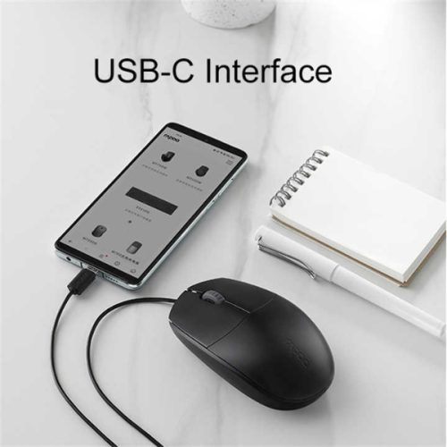 RAPOO SOURIS USB FILAIRE TYPE-C N100C – Image 6