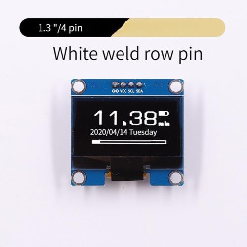 Module d'affichage OLED de communication I2C IIC, puce de pilote SSH1106, 4 broches, GND, écran LCD 1,3 pouces – Image 6