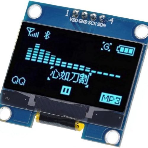 Alternative view of Module d'affichage OLED de communication I2C IIC, puce de pilote SSH1106, 4 broches, GND, écran LCD 1,3 pouces