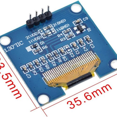 Module d'affichage OLED de communication I2C IIC, puce de pilote SSH1106, 4 broches, GND, écran LCD 1,3 pouces – Image 3