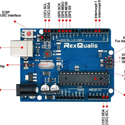 Kit de démarrage REXQualis Super basé sur Arduino UNO R3 avec tutoriel et carte contrôleur compatible avec Arduino IDE – Image 4