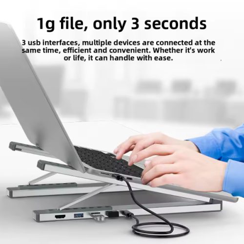 LAPTOP STAND WITH DOCKING STATION/SUPPORT ORDINATEUR PORTABLE C40-1 – Image 3