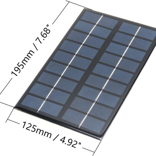 Alternative view of Mini panneaux solaires Fielect 9V 3W, chargeur solaire compact en polysilicium époxy, kit de système solaire DIY, 195 x 125 mm