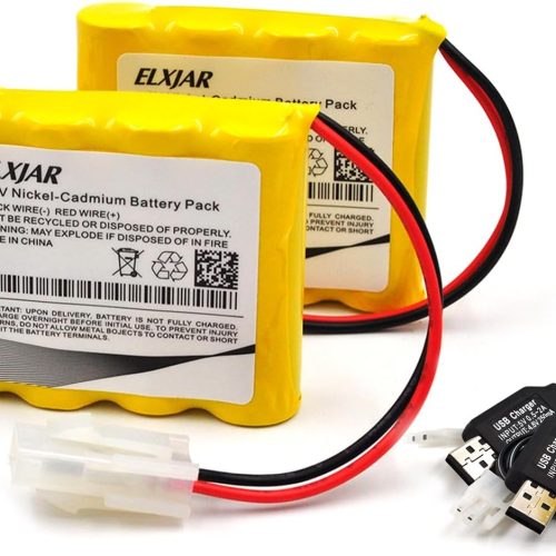 Batterie Ni-CD 4,8 V 1200 mAh elxjar avec connecteur 5557 et câble de chargement USB – Image 3