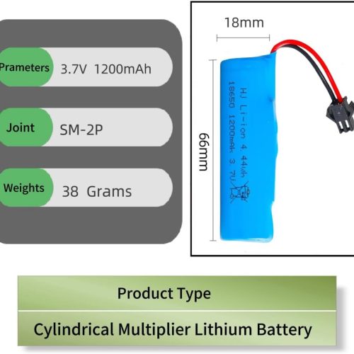 Alternative view of Batterie Li-ion 3,7 V 1200 mAh rechargeable + Chargeur