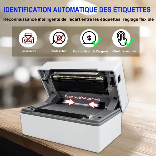 NETUM NT-LP110F Imprimante d'étiquettes, Imprimante Thermique Impression de Codes à Barres Possible Permet d'imprimer Une Lettre pour Les envois nationaux et internationaux pour Votre PC/Mac – Image 5