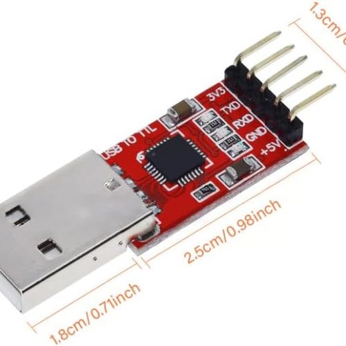 Adaptateur série USB vers TTL CP2102 – Module convertisseur USB 2.0 vers UART 5 broches avec sortie 3,3 V/5 V – Image 3