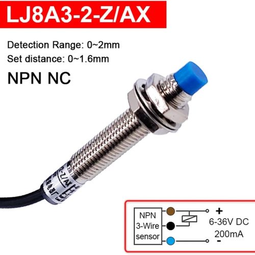 Alternative view of Capteur de proximité inductif NPN M8 LJ8A3-2-Z/AX, jaune, 6-36 V CC