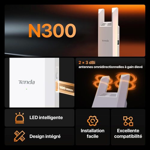 TENDA EXTENDER/REPETEUR WIFI T10 / N300 – Image 2