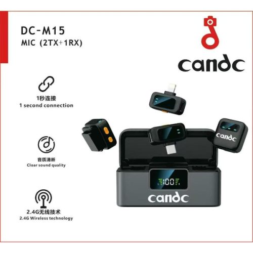 CANDC MICRO CRAVATE SANS FIL MIC (2TX+1RX) DC-M15 / 2 MICRO