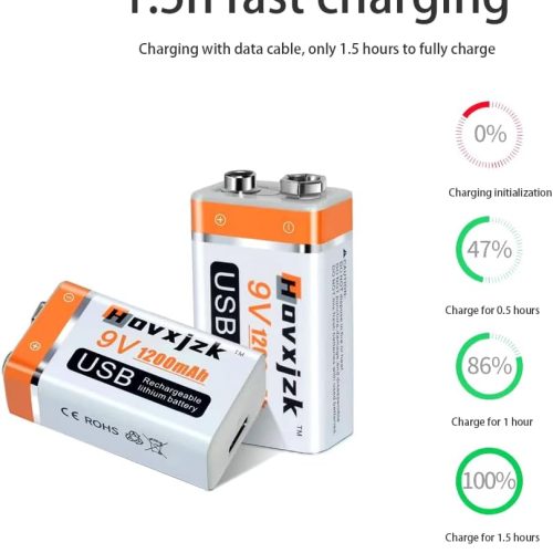 Batterie rechargeable 9V 1200 mAh – Hovxjzk – Image 4