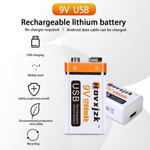 Alternative view of Batterie rechargeable 9V 1200 mAh – Hovxjzk