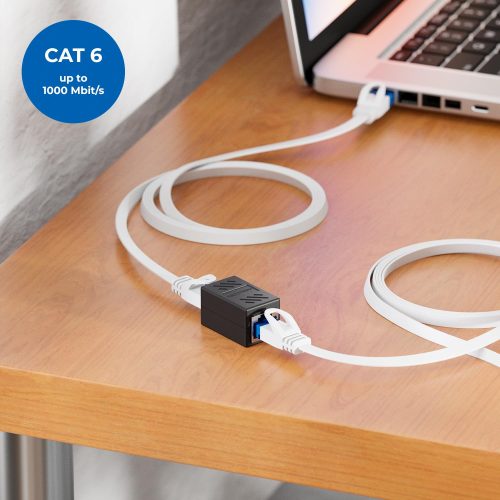Alternative view of Coupleur Ethernet LAN RJ45 femelle-femelle CAT6 noir