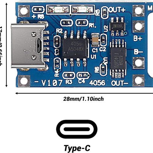 Alternative view of module de chargeur de batterie lithium TP4056 Type-C USB 5V 1A
