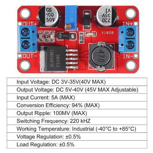 modules d'alimentation XL6019 : convertisseur élévateur de tension CC-CC haute puissance 5 A – Image 5