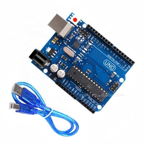 Alternative view of Carte Arduino UNO R3 ATmega328P CH340 / ATmega16U2 avec câble USB – carte de développement compatible Arduino