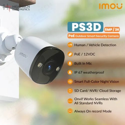 IMOU OUTDOOR SMART SECURITY CAMERA 5MP POE IPC-PS3D-5M0 – Image 5