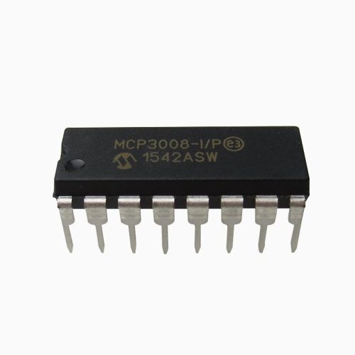 MCP3008-I/P Mcp3008 Convertisseur analogique-numérique 8 canaux 10 bits avec interface SPI pour Raspberry Pi