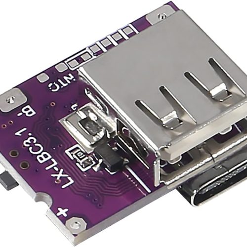 Convertisseur élévateur de tension Type-C 5V 3A, module d'alimentation élévateur IP5310, accessoires pour batterie externe mobile avec indicateur LED et interrupteur (Type-C et USB-A 3A)