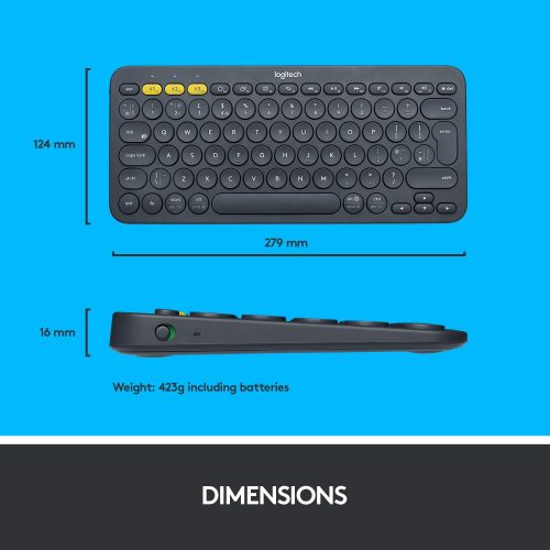 Logitech K380 Multi-Device Noir – Clavier Bluetooth Sans Fil pour PC, Mac, Tablette et Smartphone – Image 5
