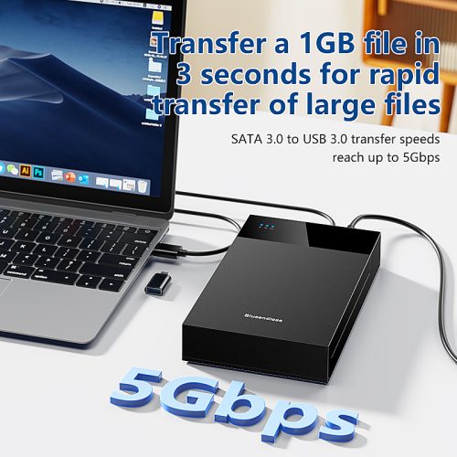 Alternative view of Blueendless BS-MR35T U3 – Boîtier Externe USB 3.0 pour Disque Dur SATA 2,5" et 3,5" jusqu'à 20 To