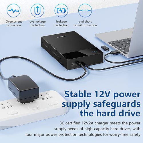 Blueendless BS-MR35T C3 – Boîtier Externe USB 3.0 pour Disque Dur SATA 2,5" et 3,5" jusqu'à 24 To – Image 4