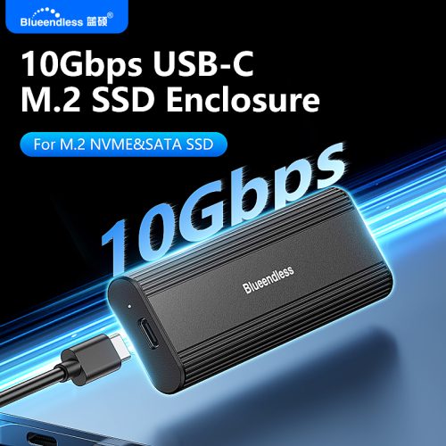 Alternative view of Boîtier SSD M.2 NVMe & SATA M2821SN USB-C 10 Gbps – Compatible 2230 2242 2260 2280