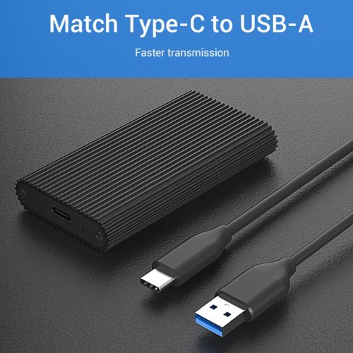Alternative view of Boîtier SSD mSATA USB-C en aluminium M3T – adaptateur disque externe haute vitesse Type-C
