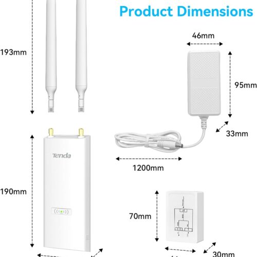 TENDA ACCESS POINT WIFI OUTDOOR OAP3000 – Image 9