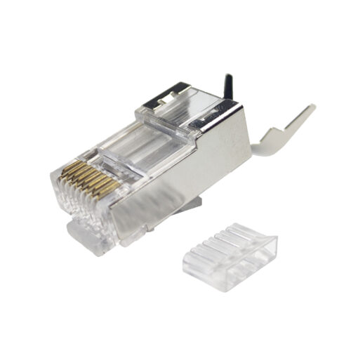 Connecteur RJ45 Cat6A/Cat7 8P8C STP FTP Pass-Through – Connecteur Ethernet à Passage Direct
