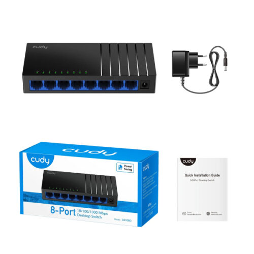 CUDY SWITCH 8 PORTS GIGABIT GS108D – Image 6