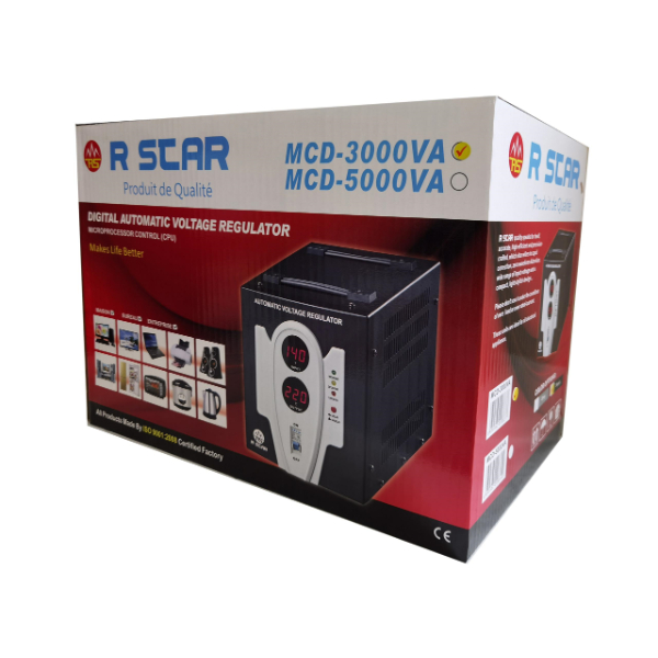 R SCAR REGULATEUR DE TENSION MCD-3000VA / 3KVA – Image 3